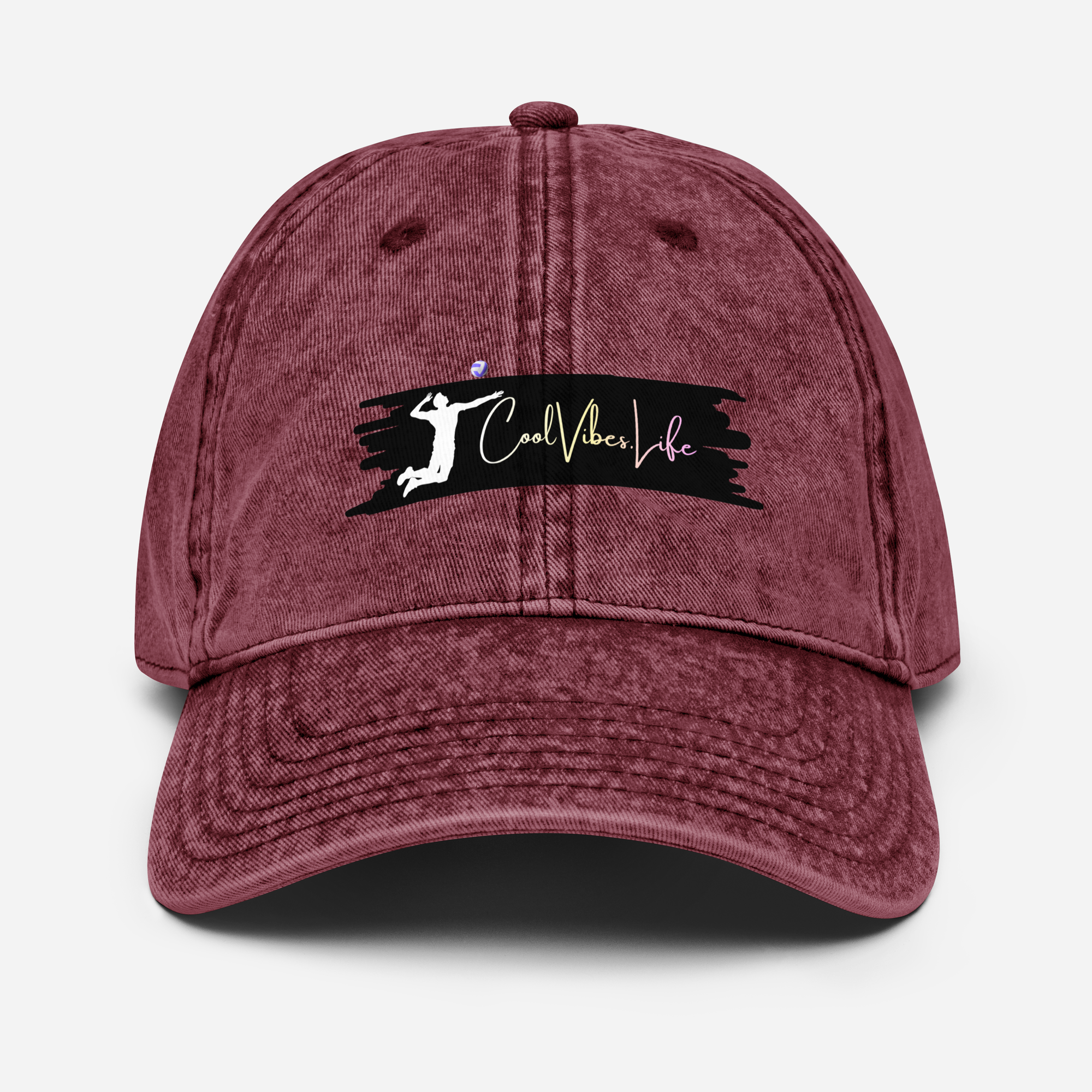 100% Cotton Vintage Cotton Twill Cap - Volleyball - Cool Guy