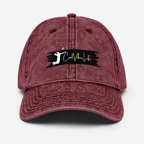 100% Cotton Vintage Cotton Twill Cap - Volleyball - Cool Guy