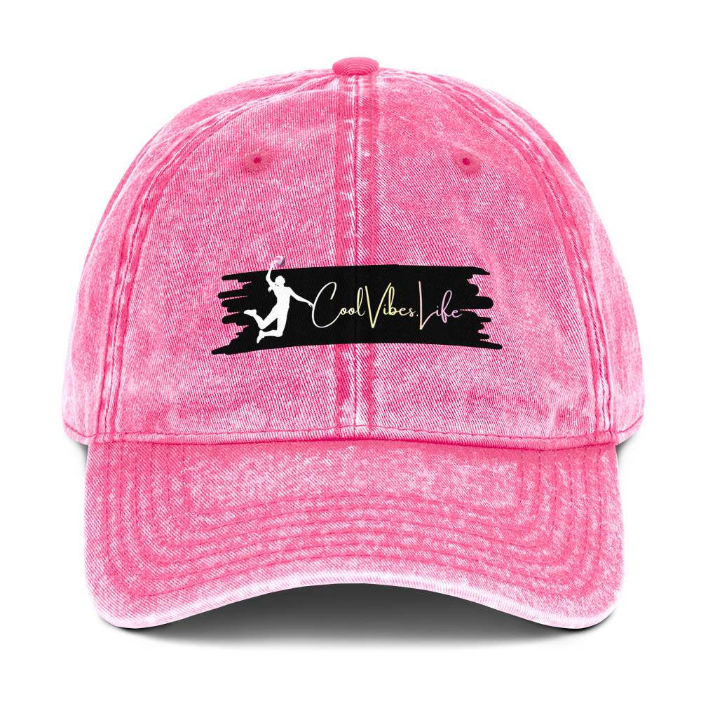100% Cotton Vintage Cotton Twill Cap - Volleyball - Cool Girl